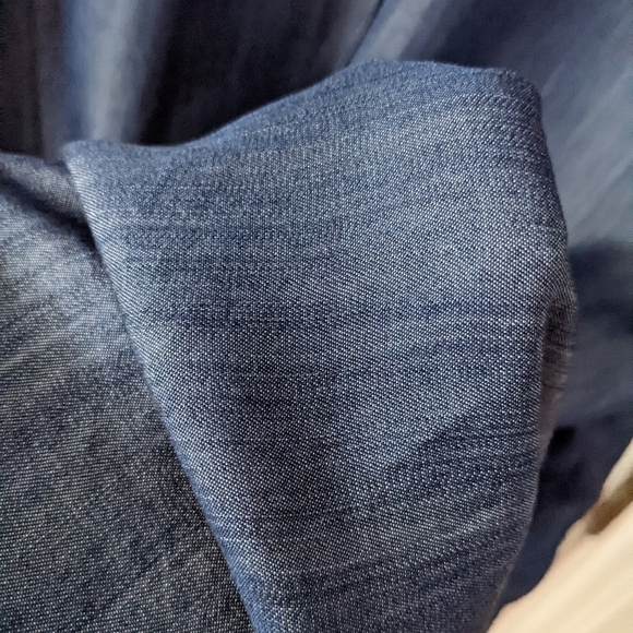 Fig Clothing SOY Dress blue denim tencel size Medium T6 - Picture 9 of 11